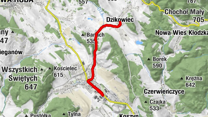 Nowa Ruda - Osiedle Wojska Polskiego - Bar Mleczny Biało Czerwony - Dzikowiec