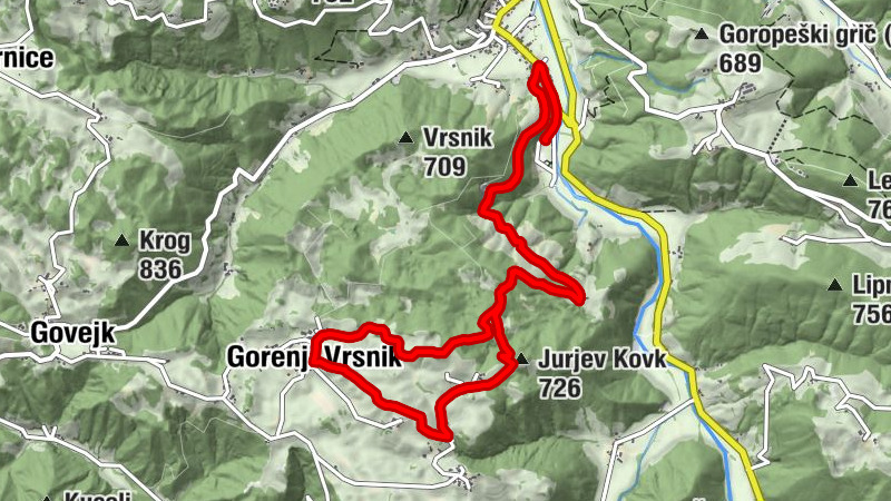 Žiri - Rovt - Spodnji Vrsnik - Sveti Tomaž