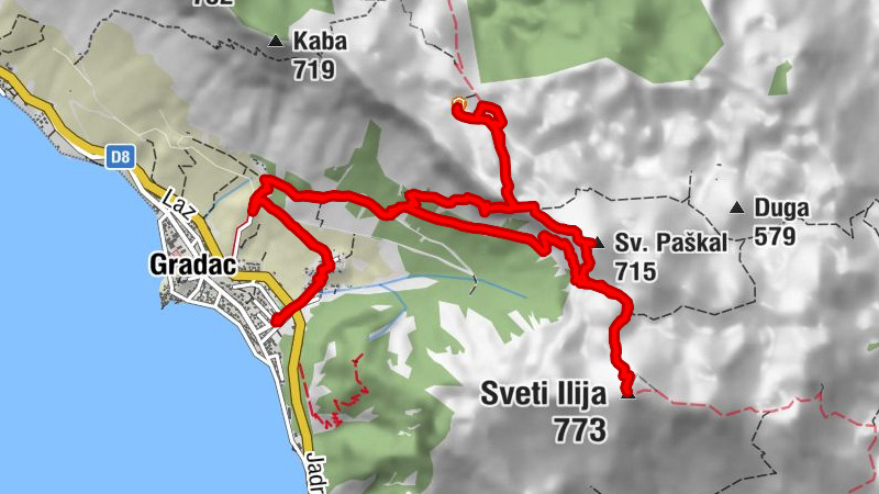 Gradac - Sv. Paškal - Sveti Ilija - Baćina