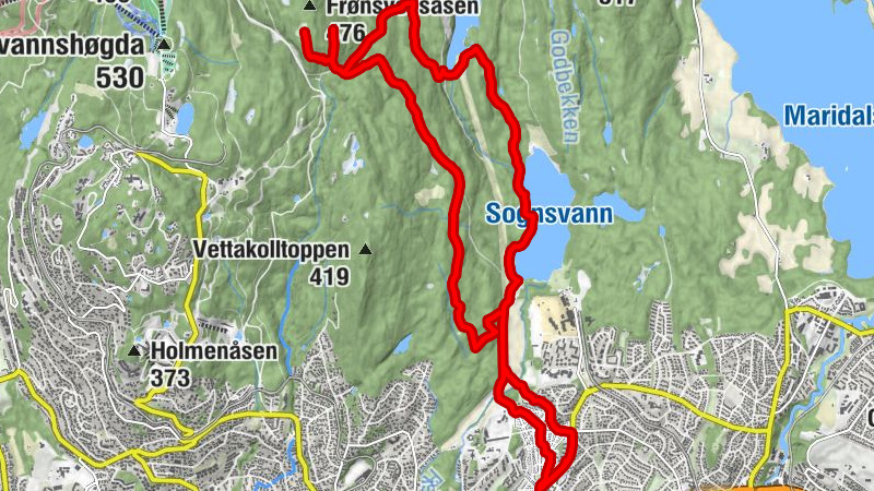 Østre Sogn - Tangerud - Holtet - Oslo
