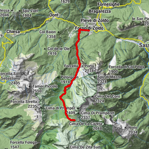 AVDB - Étape 1 : Forno di Zoldo - Rif. Pramperet