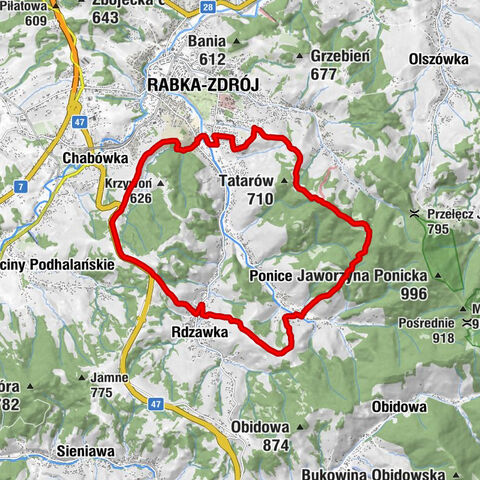 Chabówka - Maciejowa - Rabka - Chabówka