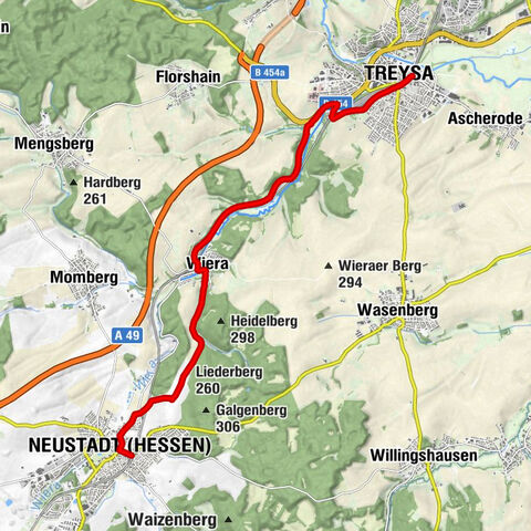 Bahnradweg Rotkäppchenland von Neustadt bis Treysa