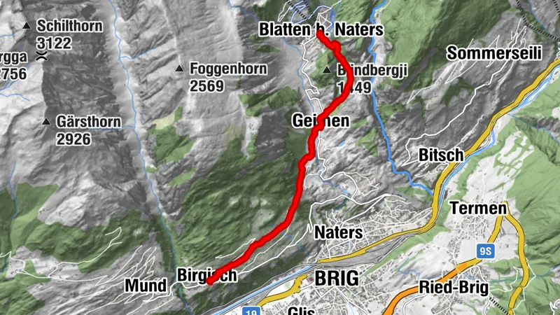 BIRGISCH - GEIMEN - BLRINDTÄLLI - BLATTEN B. NATERS