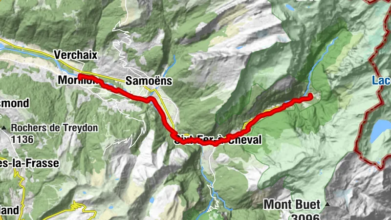 Itinéraire VTT : Morillon > le Fer-à-Cheval