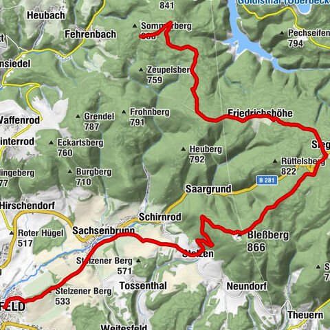 Sentier de grande randonnée - Werra Burgen Steig X5 - Étape 1 - De Fehrenbach à Eisfeld