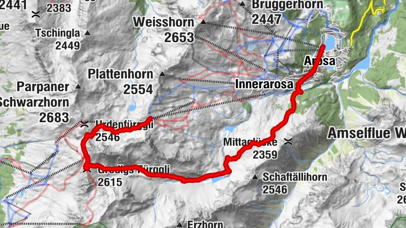 Randonnée d'automne à Arosa - Parcours des Trois Lacs