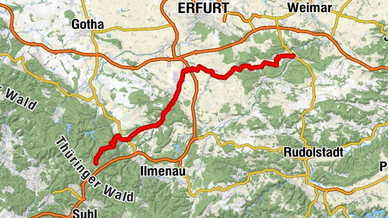 Bad Berka nach Oberhof