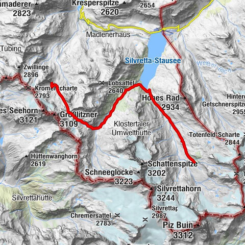 Montafoner Hüttenrunde | De la Wiesbadener Hütte à la Saarbrücker Hütte
