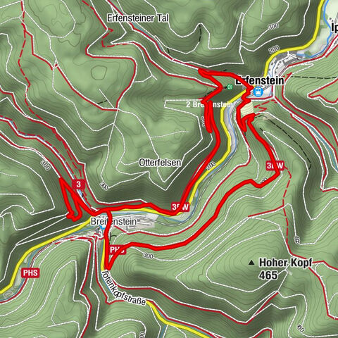 Parcours des Trois Châteaux à Erfenstein