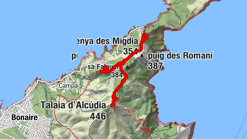 Penya des Migdia und Talaia d'Alcudia