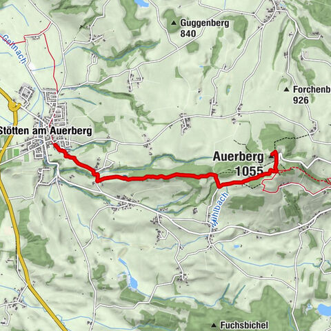 Auf dem Römerweg zum Auerberg von Stötten am Auerberg