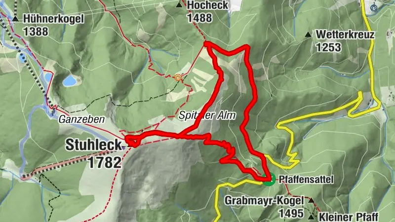 From Pfaffensattel to Alois Günther Haus in Stuhleck