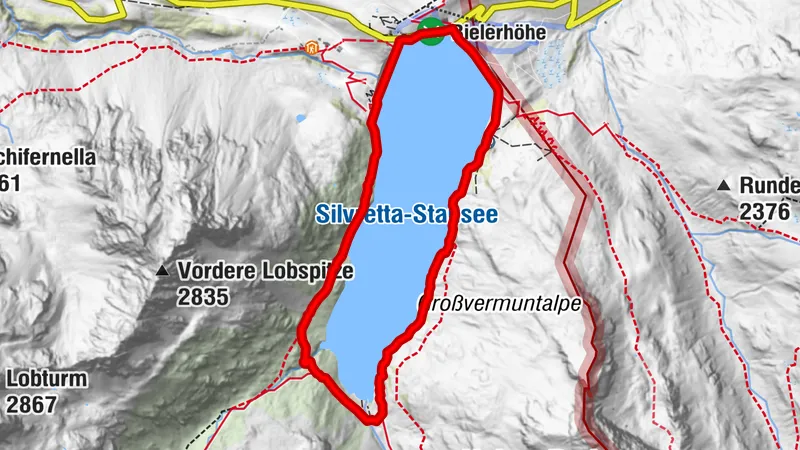 Circuit autour du Silvrettasee