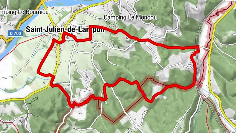 Boucle des fontaines à St Julien de Lampon