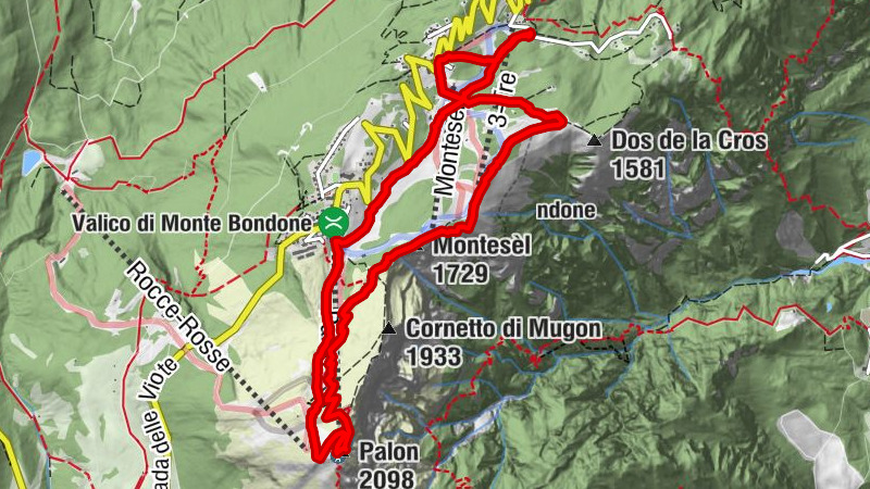 Bondone - Da Vaneze a Cima Palon