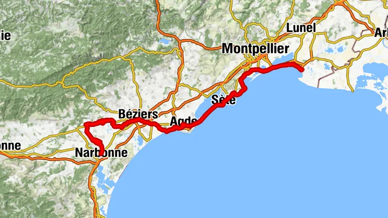 LA MÉDITERRANÉE À VÉLO, DE NARBONNE À SÈTE