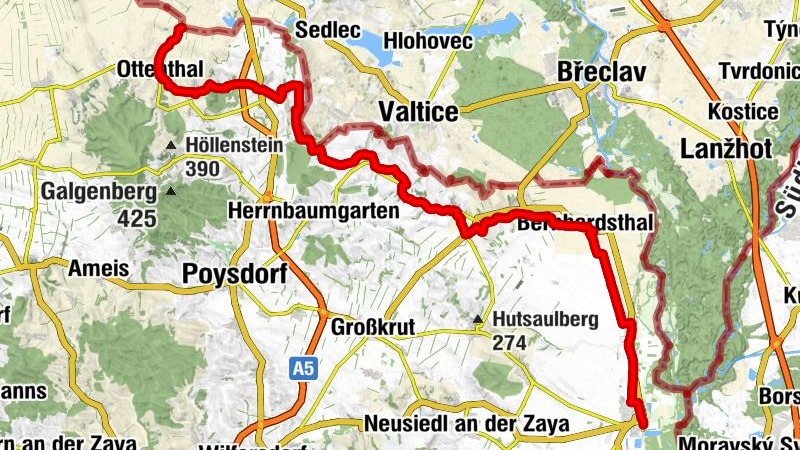 Weinviertel Dreiländereck Radroute (Véloroute des trois pays du Weinviertel)