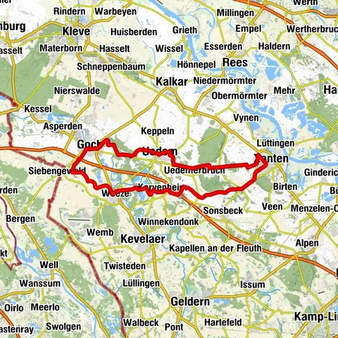 Über Wälder und Felder nach Goch