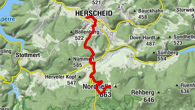 Zugangsweg Sauerland-Höhenflug: Von Herscheid zum Robert-Kolb-Turm auf dem Sauerland-Höhenflug