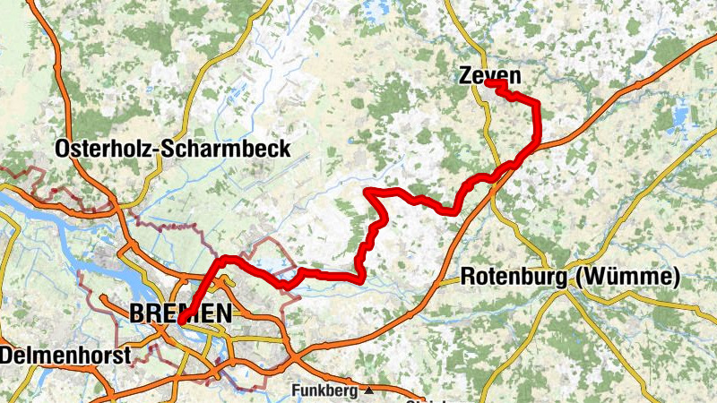 Radfahren auf dem Mönchsweg - Etappe 1 (71 km)