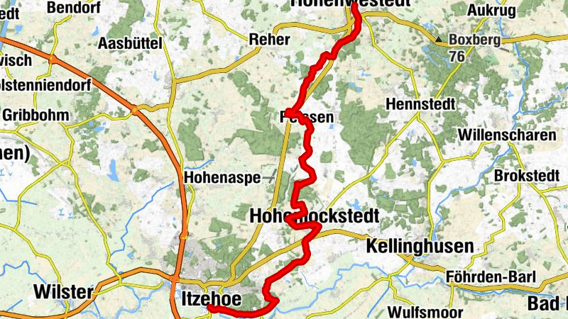 Ochsenweg-Etappe: Von Itzehoe nach Hohenwestedt