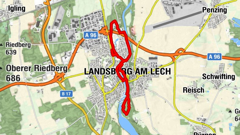 Permanenter Wanderweg 11 km | Wandern in den Lechauen 