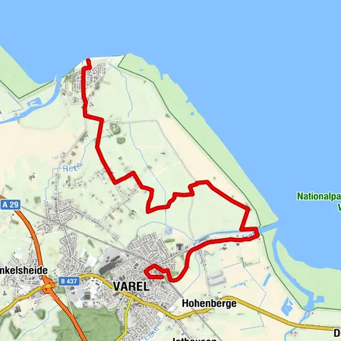 Wanderweg zwischen Dangast und Varel