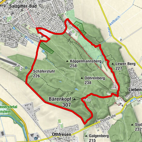 Salzgitter Wanderweg (große Runde von SZ-Bad nach Liebenburg)