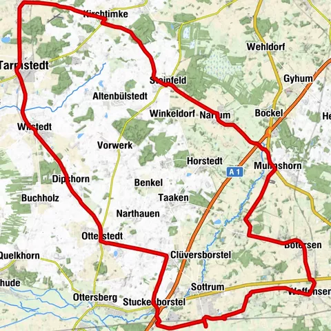 Westschleifchen - Rennradtour bei Sottrum