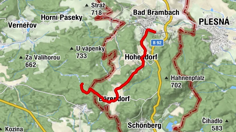 Elsterradweg - Zubringer von Bad Brambach zur Elsterquelle (MTB)