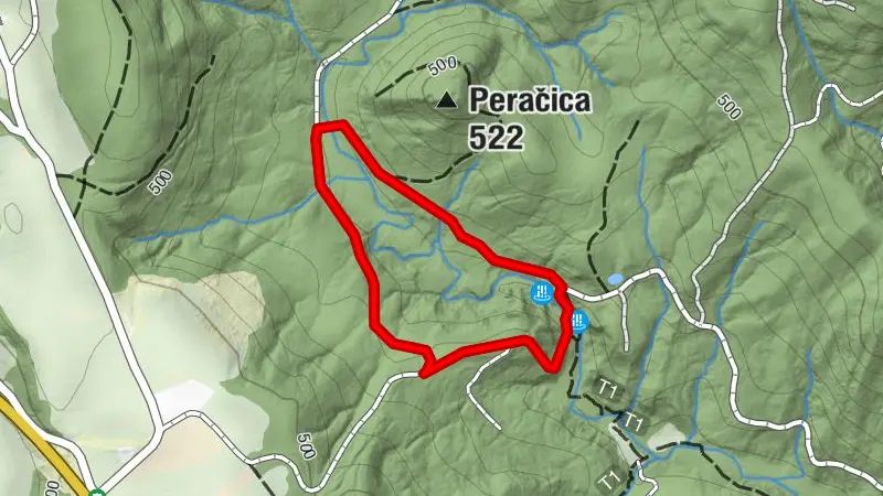 Peračica Waterfalls Trail