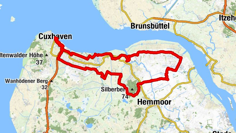 Rennradroute 3 - Die große Cuxlandtour