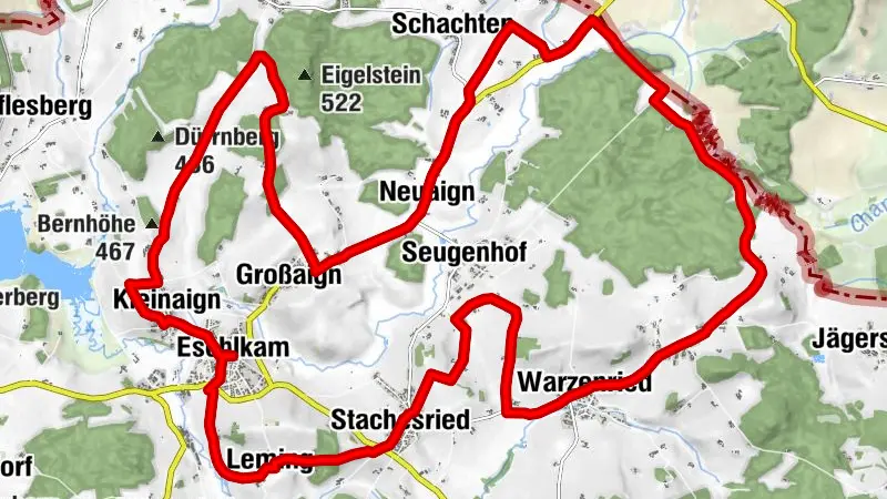 Radwegvorschlag "Rund um Eschlkam"