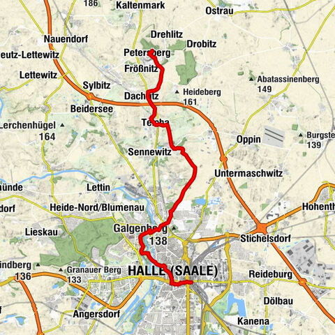 Von Halle (Saale) zum Petersberg