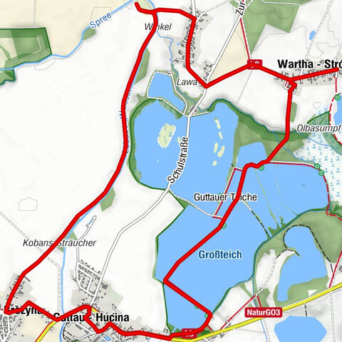 Dorfspaziergang Guttau/Wartha -  pućuwanje přez wjes