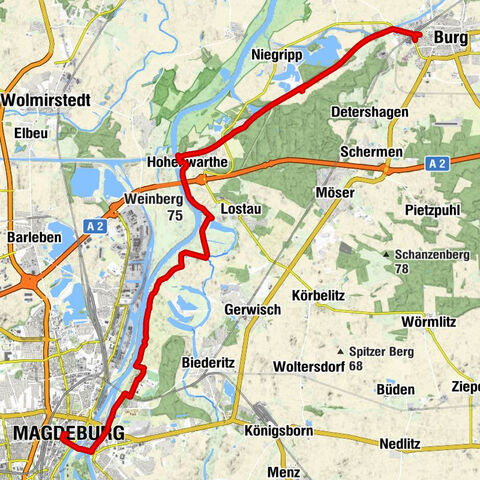 Rad-Rundreise durch die Elbauen | 2. Etappe (Burg)