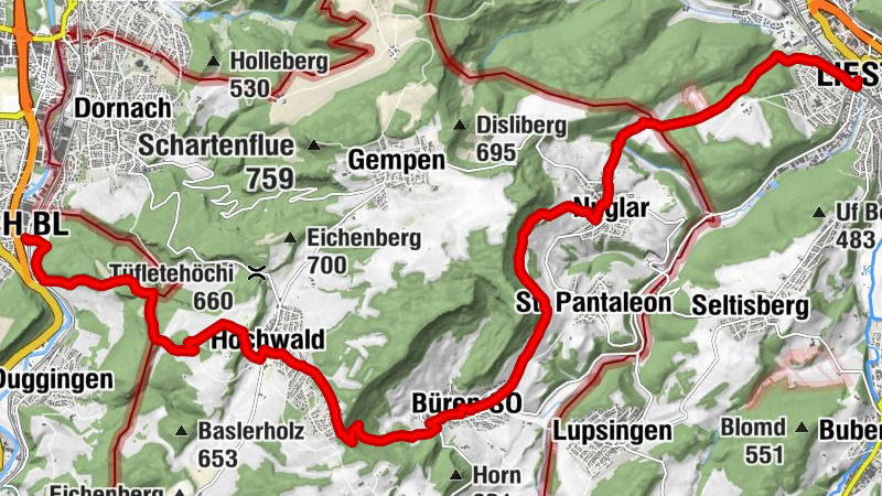 Interregio-Wanderweg Etappe 6: Liestal – Aesch