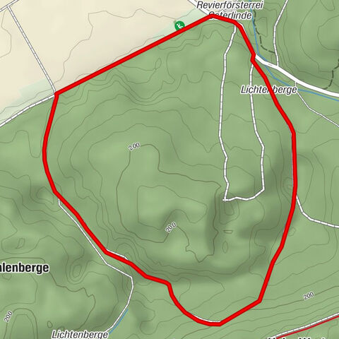 Waldweg südlich von Osterlinde
