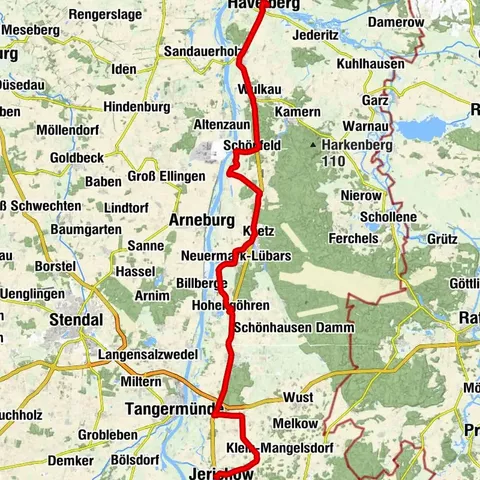 Elberadweg, von der Hansestadt Havelberg zum Kloster Jerichow