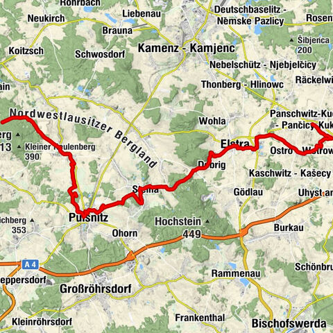 Nationaler Fernwanderweg Ostsee-Saaletalsperren - Teilstück Westlausitz