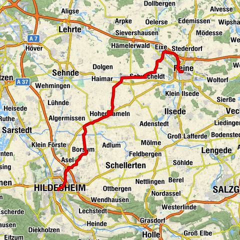 Kulturroute Alternativroute: Etappe 9b Peine - Hildesheim