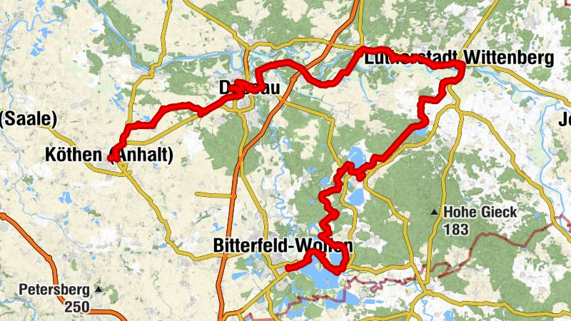 Eine Radtour entlang der Straße der deutschen Sprache