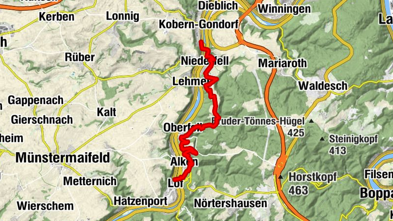 Moselsteig Trail Stage 22: Löf – Kobern-Gondorf