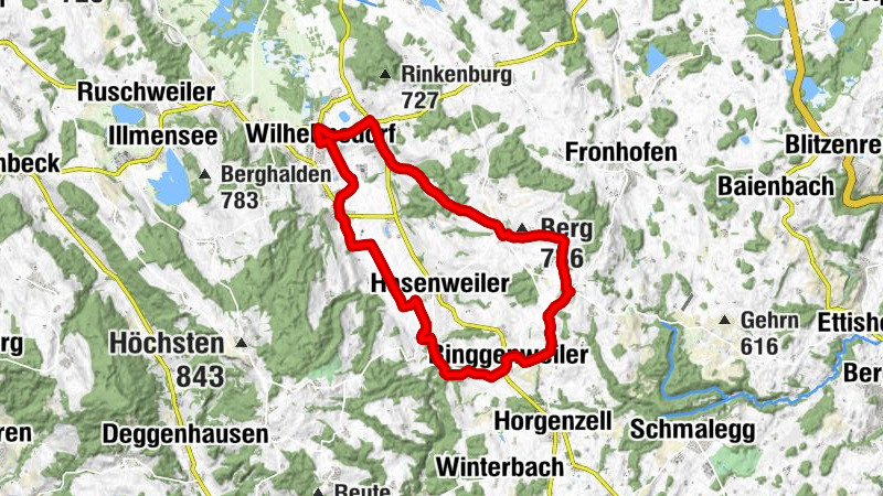 Durchs Rotachtal und die Gemeinde Horgenzell