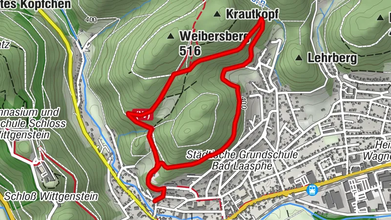 Kurterrainwege - Ortswege Bad Laasphe - Herzweg grün 1