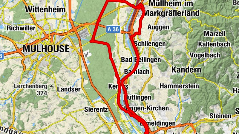 Rundtour: Neuenburg - Huningue