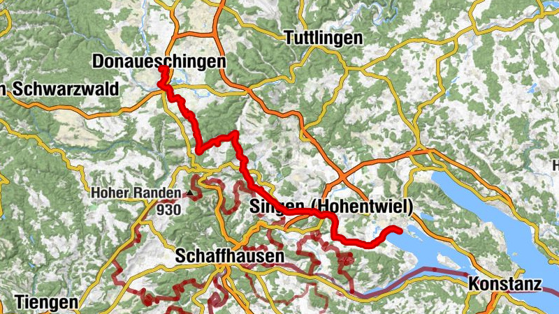 Heidelberg-Schwarzwald-Bodensee-Radweg Etappe 6
