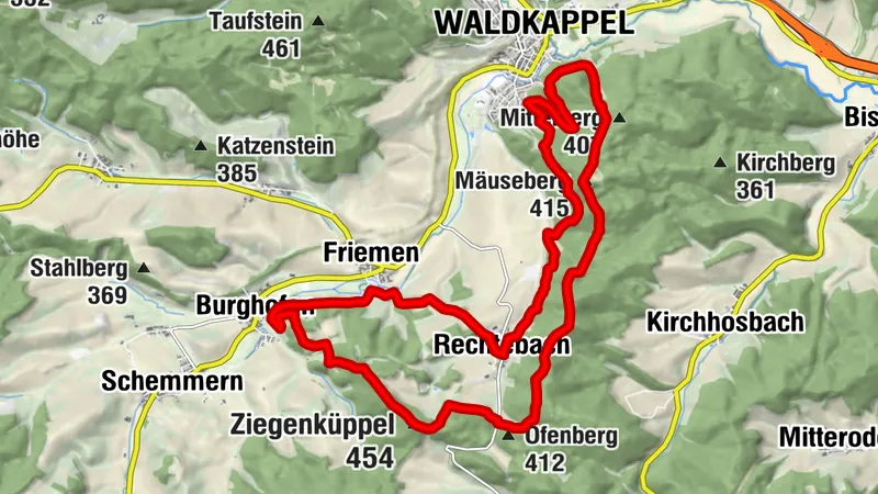 Premiumweg P17 Waldkappeler Berge