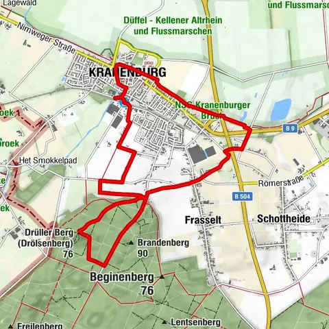 Kranenburg - Wandern zwischen Rhein und Reichswald
